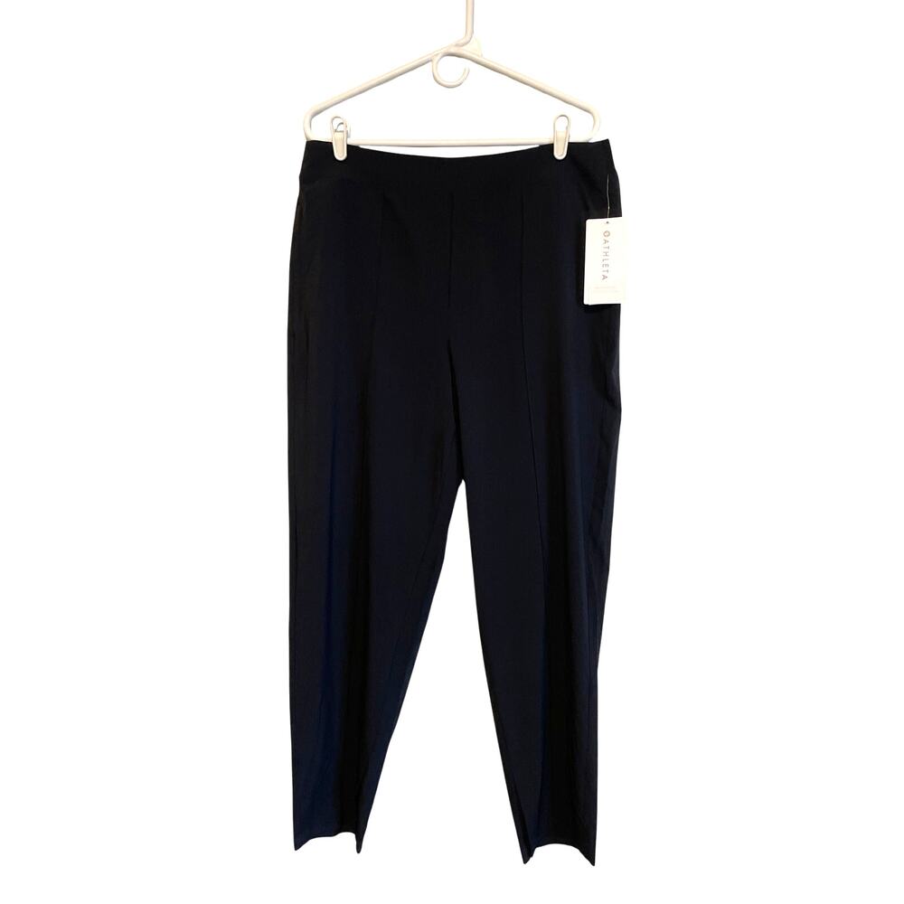 Athleta Vienna Slim Pants Black Tapered Leg High Waisted Brooklyn Heights 14